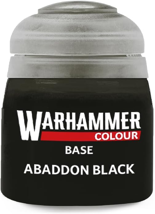 Warhammer Colour Abaddon Black Base Paint 12ml Acrylic Paint