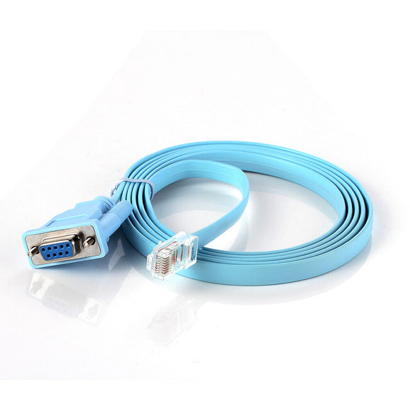 1.5m Rj45 Male to Db9 Pin Rs232 Female Cat5 Ethernet Adapter LAN Console Cable