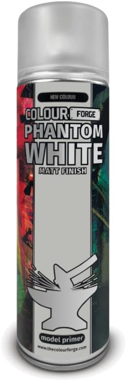 COLOUR FORGE Phantom White Spray, Matt Finish, Model Primer, 500ml