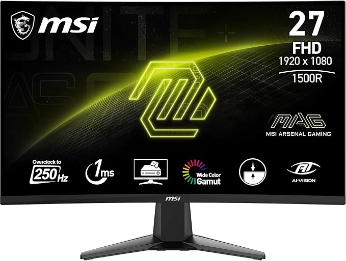 MSI GAMING Monitor MAG 27C6X Full HD 27" Curved VA LCD Monitor