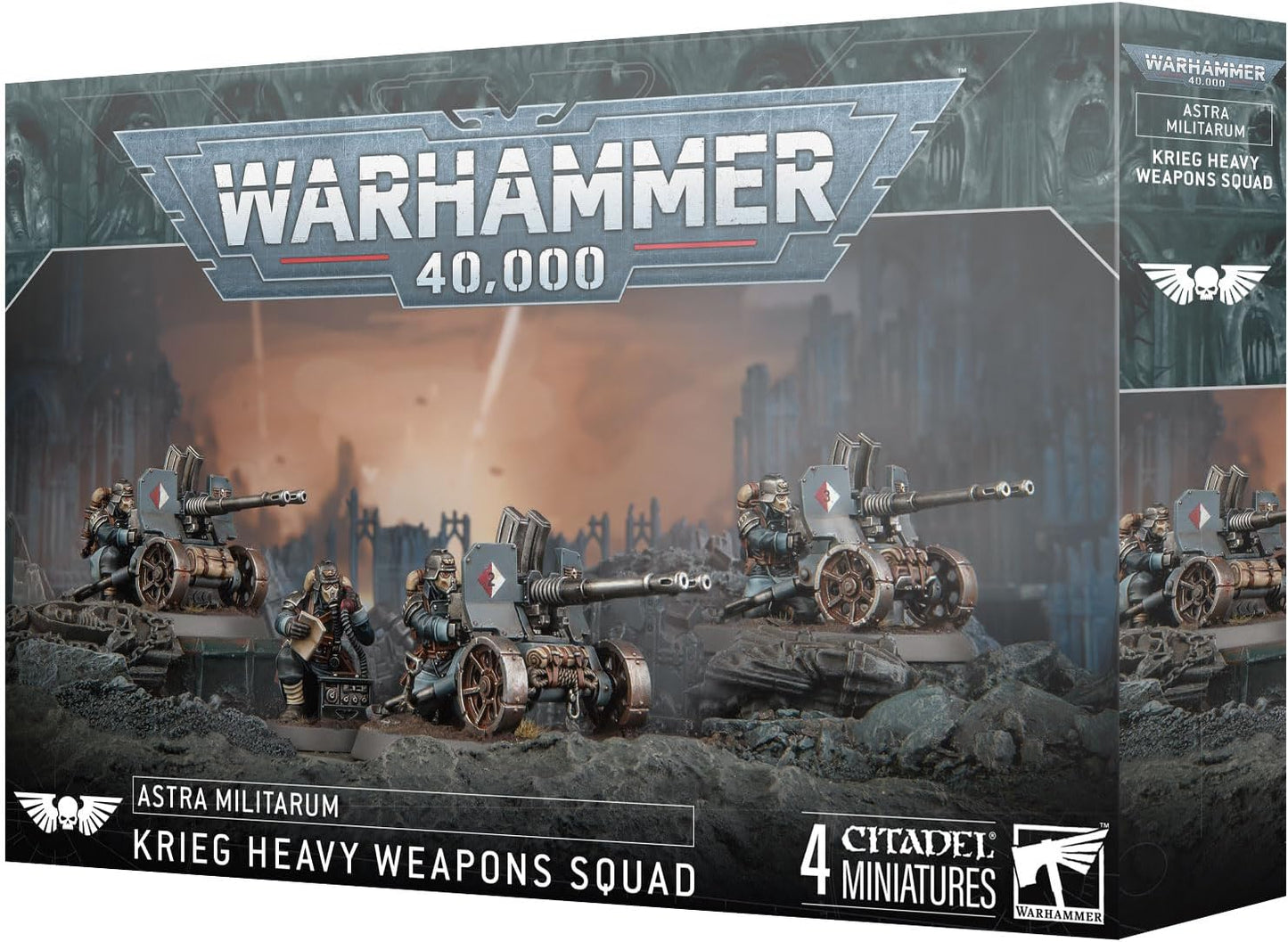 Games Workshop - Warhammer 40,000 - Astra Militarum: Krieg Heavy Weapons Squad, Black and Grey