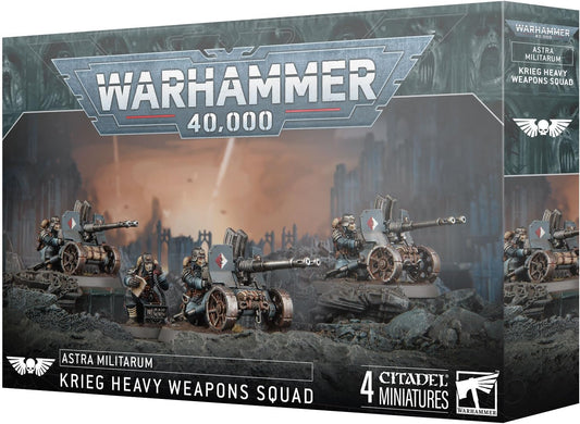 Games Workshop - Warhammer 40,000 - Astra Militarum: Krieg Heavy Weapons Squad, Black and Grey