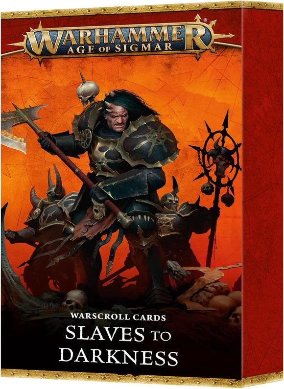 Games Workshop - Warhammer - Age of Sigmar - Warscroll Cards: Slaves to Darkness (4th Edition 2024) - Printed reference card set