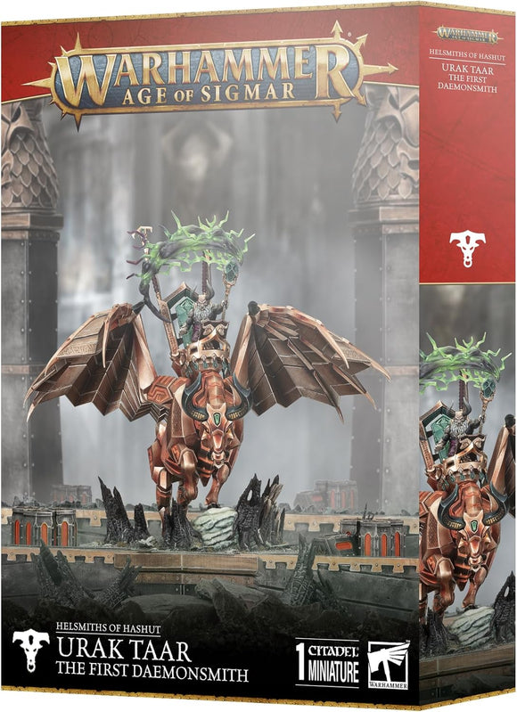Games Workshop - Warhammer - Age of Sigmar - Helsmiths Of Hashut: Urak Taar The First Daemonsmith/on Infernal Taurus.