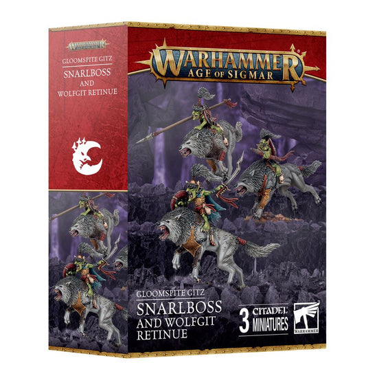 Games Workshop - Age Of Sigmar - Gloomspite Gitz: Snarlboss and Wolfgit Retinue