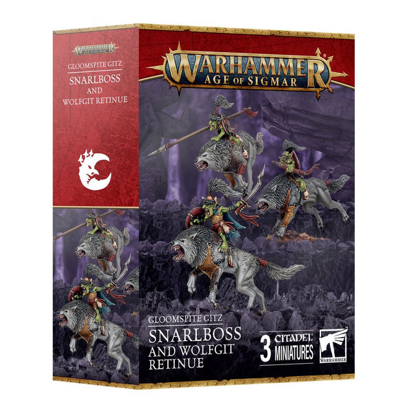 Games Workshop - Age Of Sigmar - Gloomspite Gitz: Snarlboss and Wolfgit Retinue