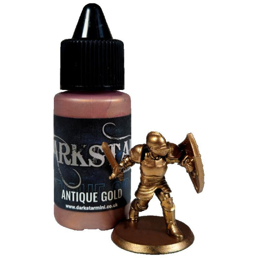 Darkstar: Antique Gold 17ml of acrylic paint.