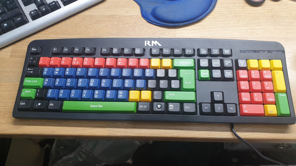 RM EDUCATIONAL COLOURED KEYBOARD REFURBISHED USB WIRED