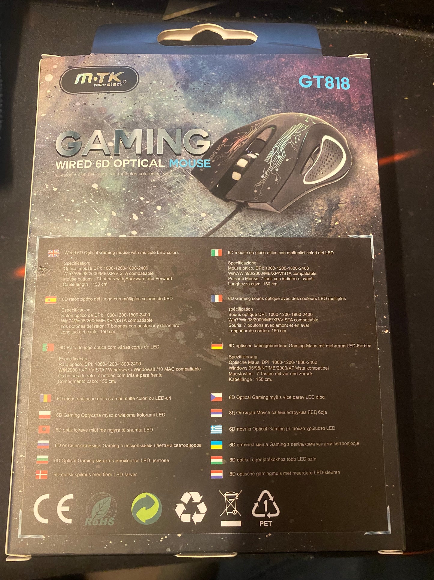 Gaming Mouse USB Wired  6D Optical