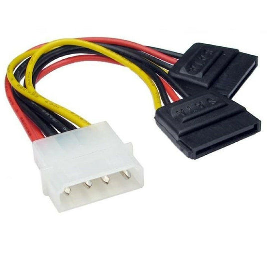 Molex to 2 Dual SATA Lead