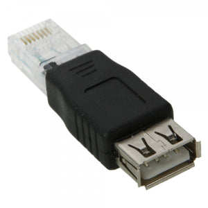 RJ45 to USB Female Adapter Connector