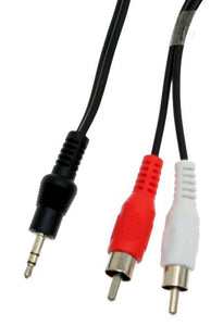 3.5mm Stereo to RCA Stereo Cable, Male to Male 1m