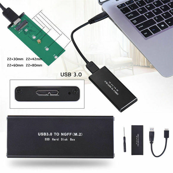 M.2 NGFF SSD SATA TO USB 3.1 External Enclosure Storage Case Adapter