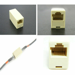 BEIGE RJ45 Female Cat5e Ethernet Network Connector