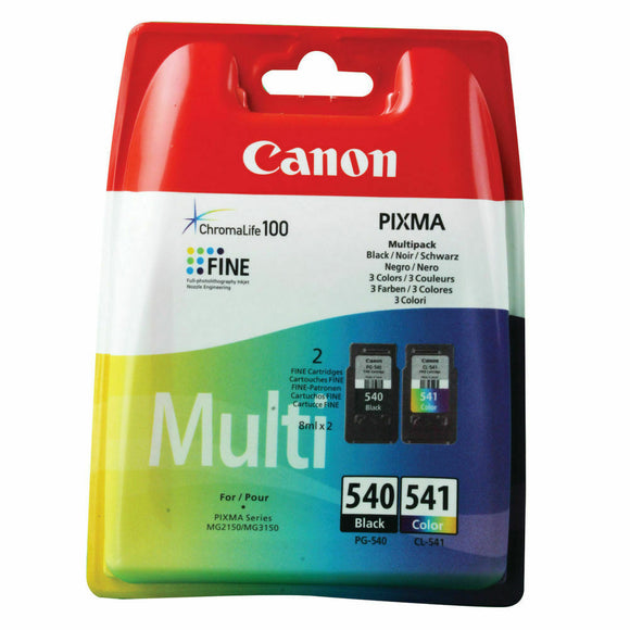 Canon PG-540 Black & CL-541 Colour Inks Cartridges for PIXMA MG3650S
