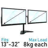 DUAL SCREEN MONITOR STAND WITH OR WITHOUT MONITORS