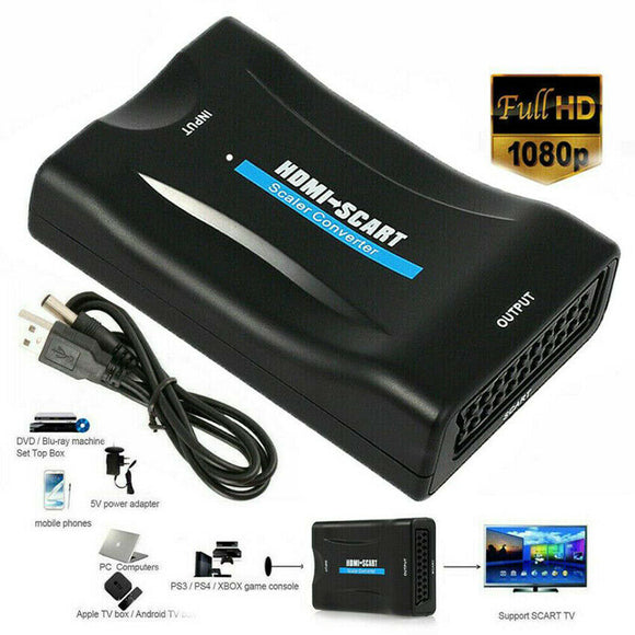 HDMI to SCART 1080P HD Audio Video Converter Adapter