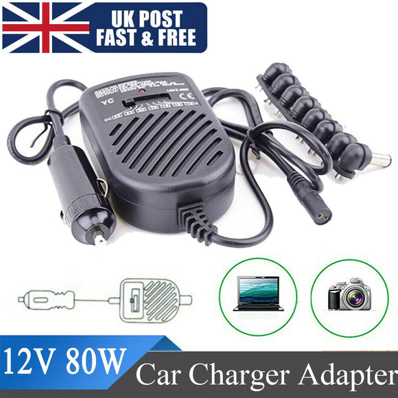 80W 15v - 24v Universal Laptop Auto Car Charger Adapter (12V input)