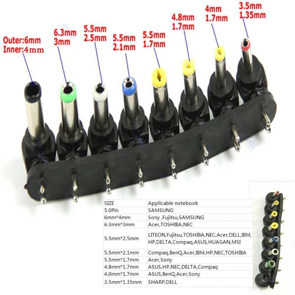 80W 15v - 24v Universal Laptop Auto Car Charger Adapter (12V input)