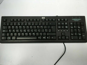 HP Multimedia USB Keyboard PR1101U - Black REFURBISHED