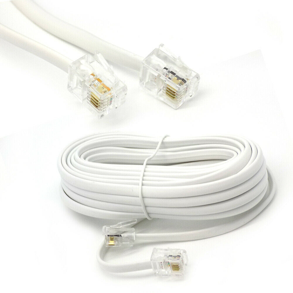 10m Meter RJ11 to RJ-11 ADSL Broadband Internet Router Modem DSL Phone Cable UK