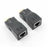 HDMI Signal Extender To RJ45 Over Cat 5e/6 Network Ethernet Adapter 2pc 1080P