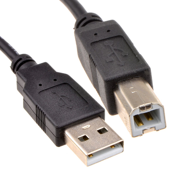 USB 2.0 Cable Printer Lead A to B BLACK  4.m